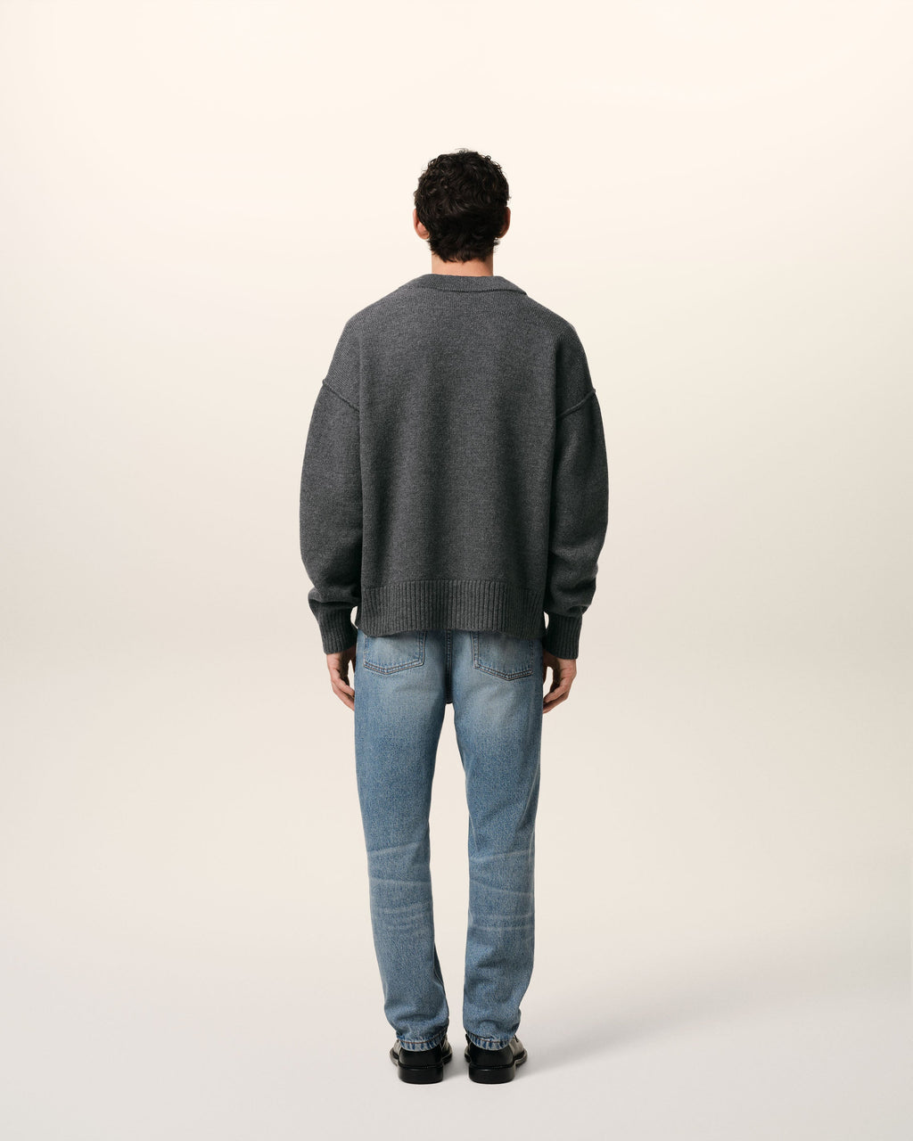 Cardigan Gris Ami de Coeur En Laine