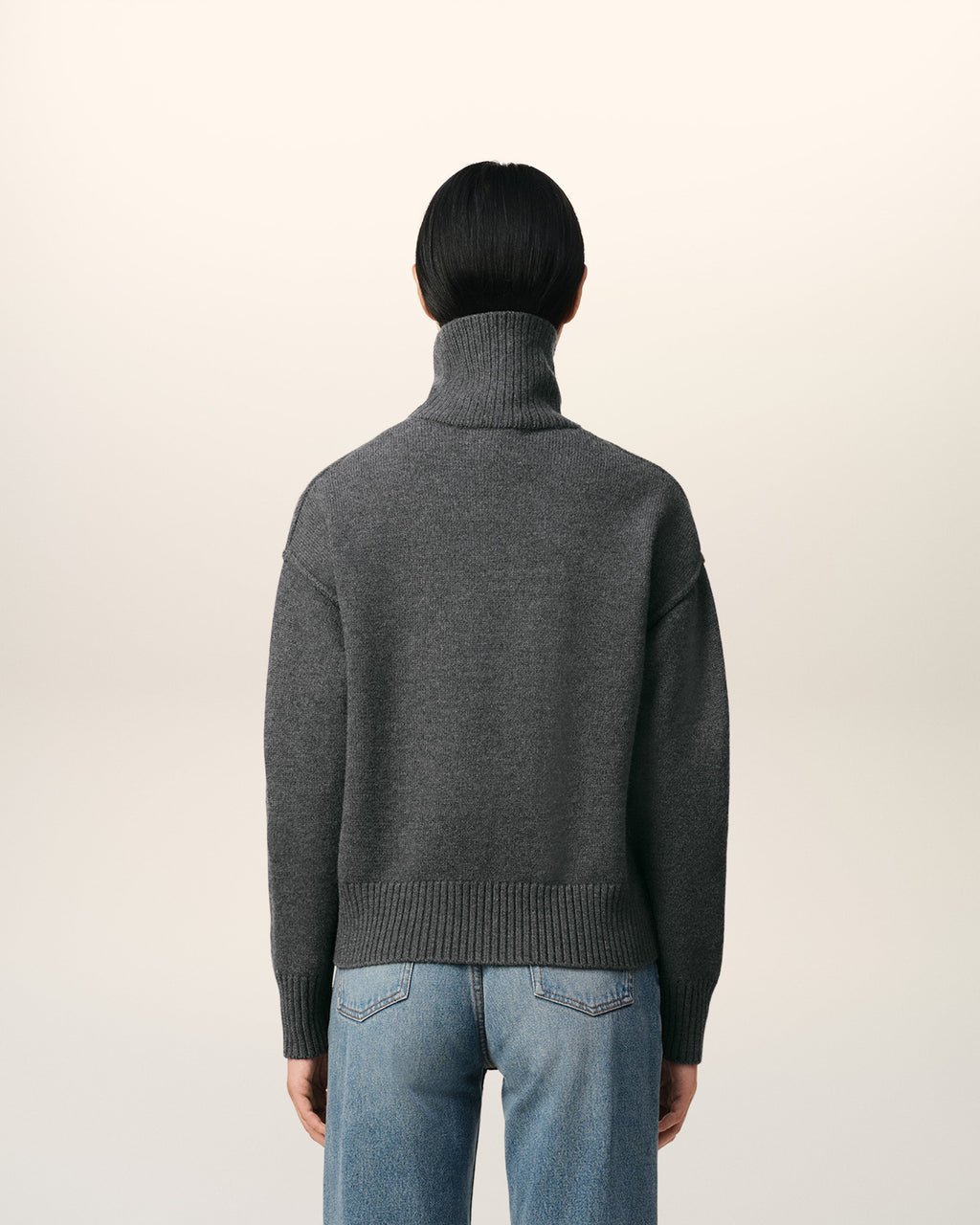 Pull Gris Ami de Coeur En Laine