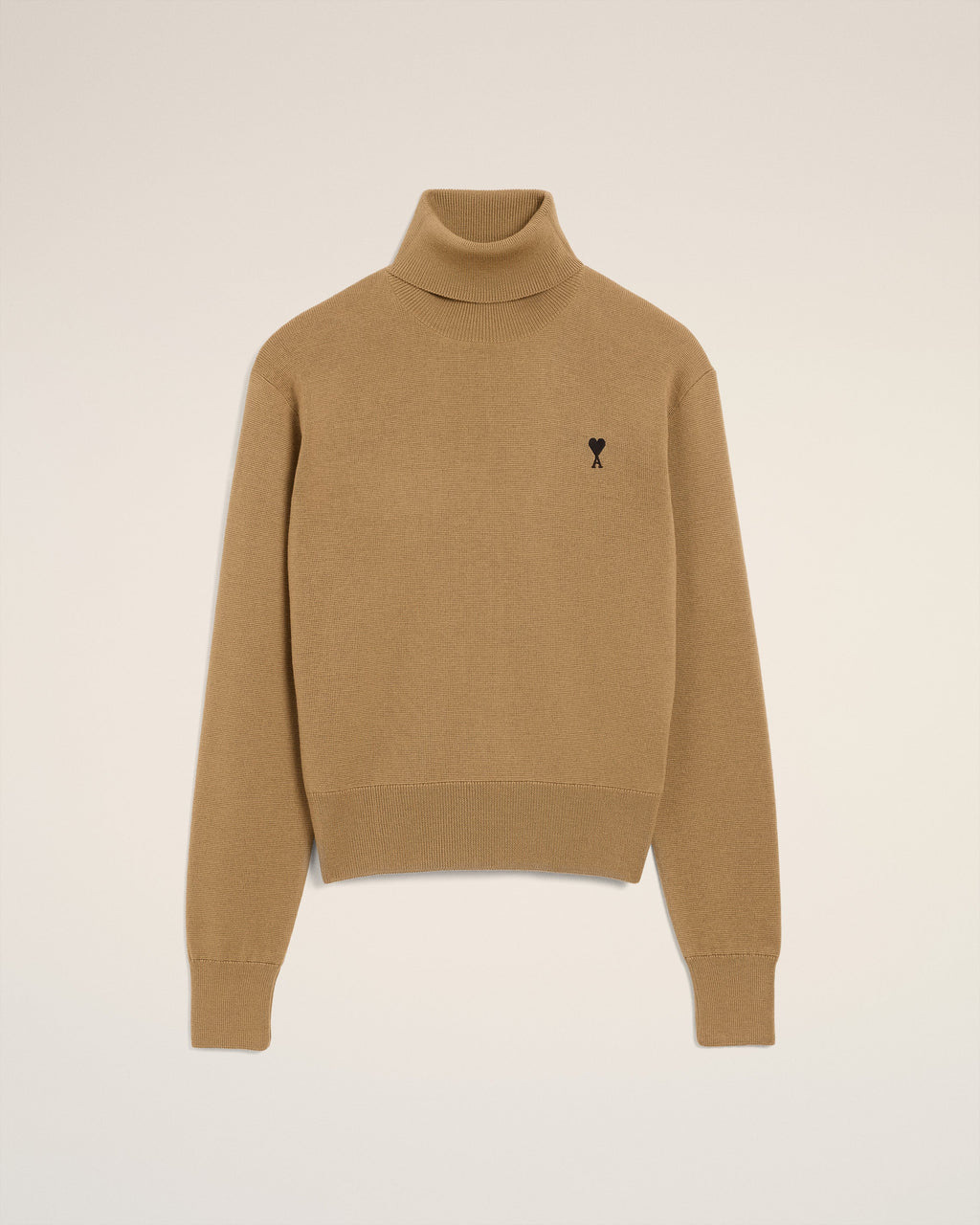 Pull Marron Col Roulé Ami De Coeur En Laine