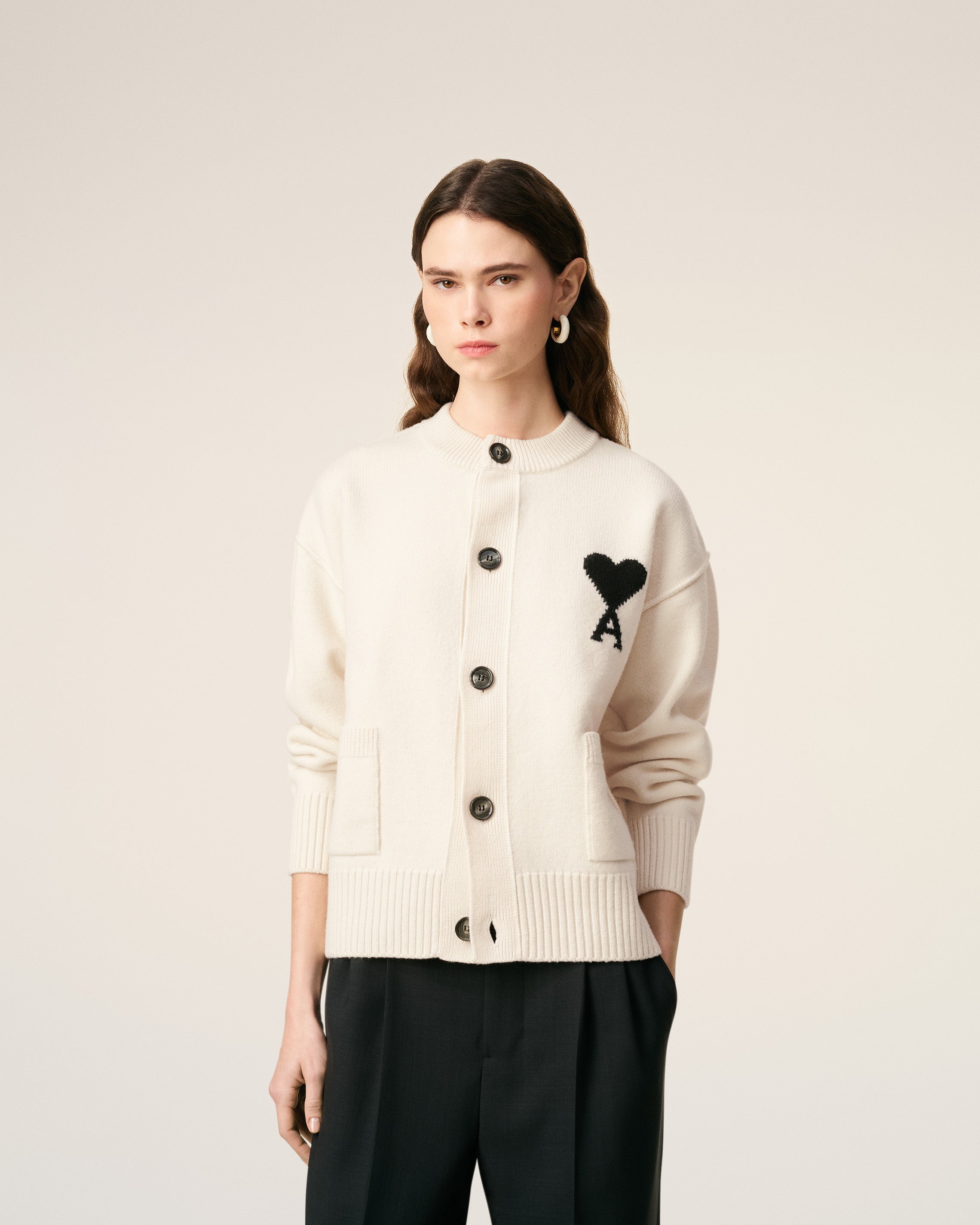 Cardigan Blanc Ami De Coeur En Laine