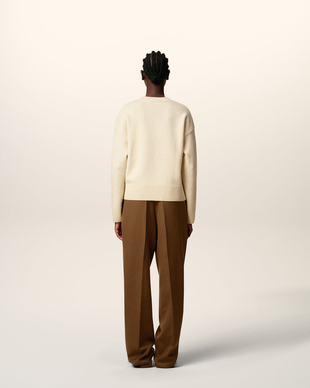 Pull Blanc Col V Ami De Coeur En Laine